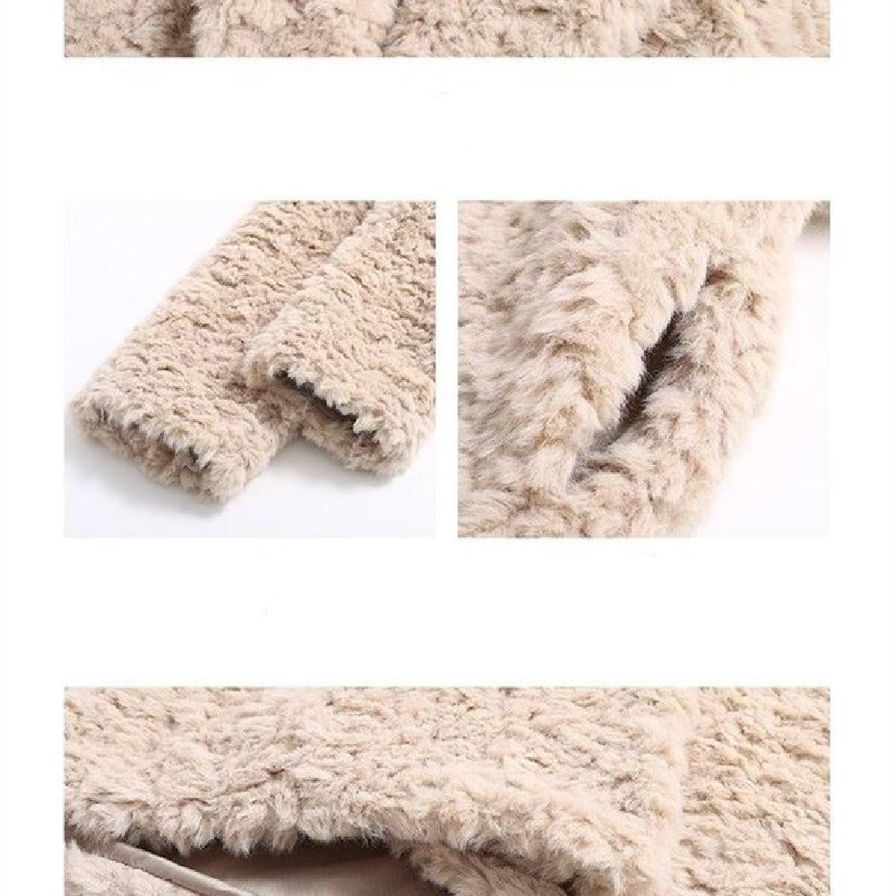 Versatile Coat Thickened Plush Long Coat AliFinds