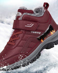 Winter Boots Women Men Warm Plush Velcro Snow Boots Climbing Hiking Shoes AliFinds