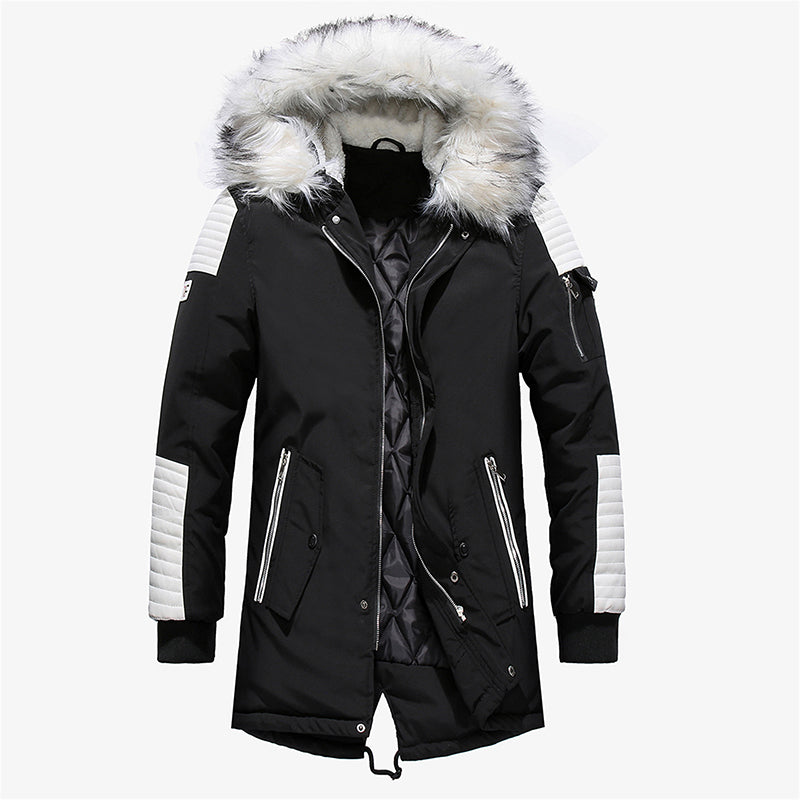 Winter Men Jacket Fur Hooded Collar Thick Warm Parka Men Coats Long Length Outwear AliFinds