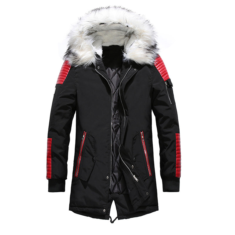 Winter Men Jacket Fur Hooded Collar Thick Warm Parka Men Coats Long Length Outwear AliFinds