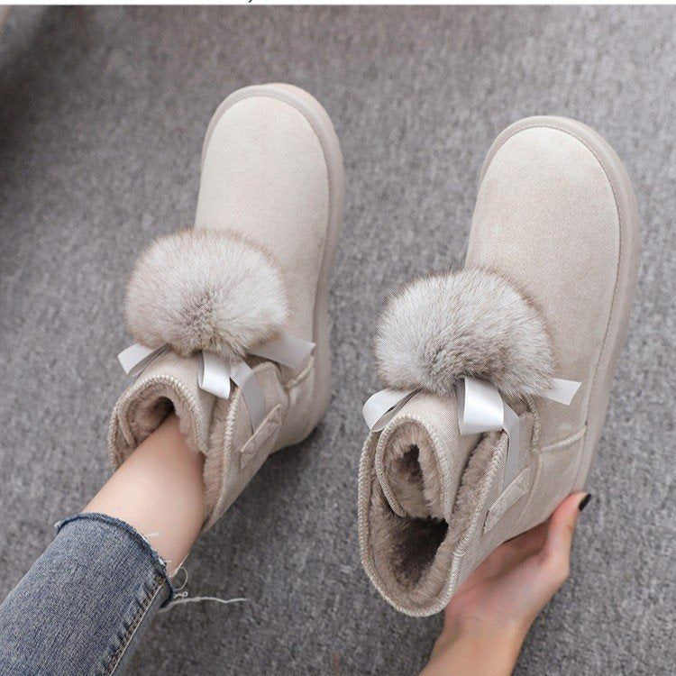 Women Snow  Flat Boots Cotton Shoes AliFinds