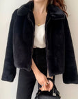 Women Thick Fur Coat Zipper Cotton AliFinds