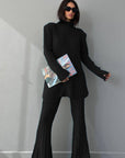 Women's Autumn And Winter Pullover Knitwear Pants Woolen Two-piece Set AliFinds