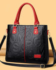 Women's Large Capacity Leather Printing Shoulder Bag AliFinds