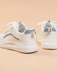 Women's New Muffin Platform White Shoes Leather Waterproof Stylish Sneaker Spring AliFinds