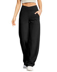 Women’s V-Waist Cross Pocket Fitness & Yoga Trousers – Japanese & Korean Casual Style