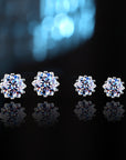 Snowflake 1Caret Moissan Stud Earrings women