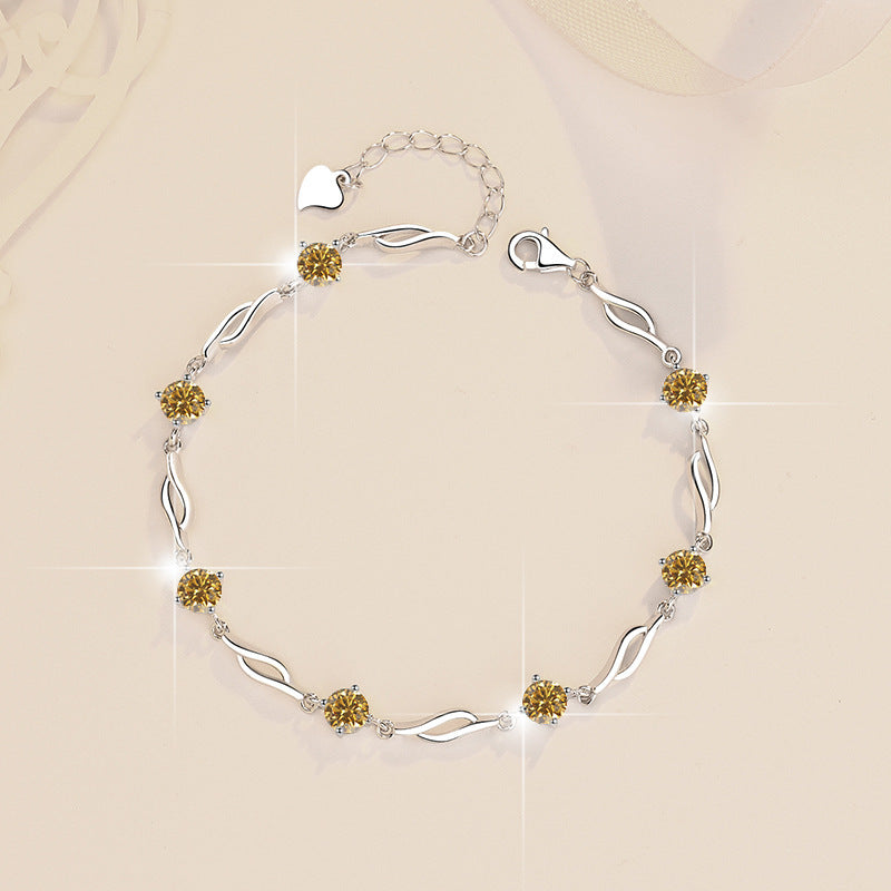 ✨ Dazzling Moissanite Bracelet – 0.5ct S925 Sterling Silver / Women’s Luxury Jewelry