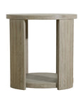 Walnut MDF And Oak Living Room Side Table ( USA ONLY + 3 TO 5 DAYS SHIPPING)