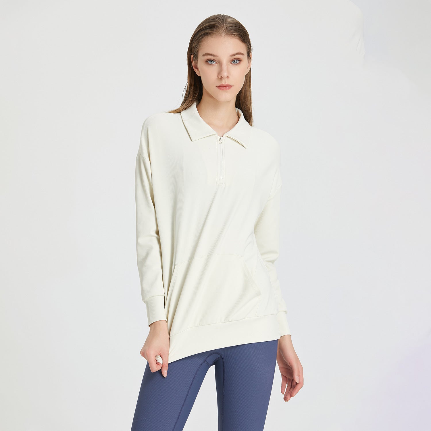 Women&#39;s Ribbed Lapel  Sweater