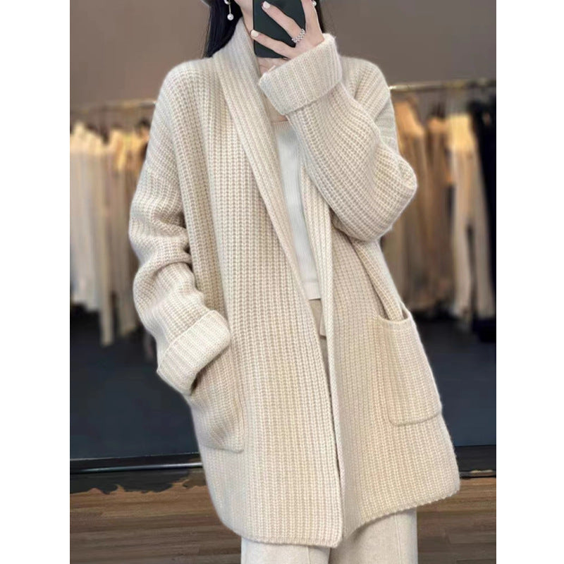 Plus Size Women&#39;s Sweater Cardigan Mid-length ( 3 TO 7 DAYS  SHIPPING)