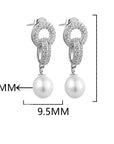 Women's Retro Fashion Sterling Silver Pearl Earrings