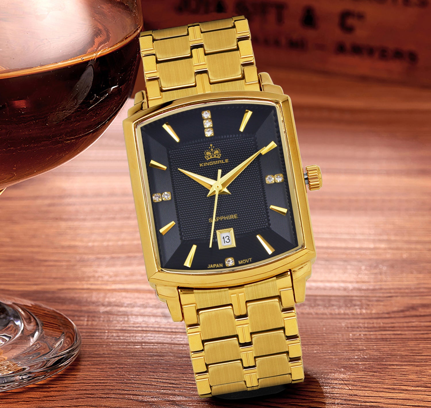 Men&#39;s Square Waterproof Quartz Watch