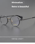 Ultra Light Pure Titanium Vintage Round Frame Spectacle