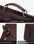 Women's Genuine Leather British College Style Computer Bag