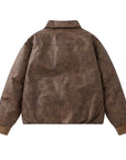 Men’s Rock Style PU Leather Jacket – Thickened Premium Mid-Length Coat
