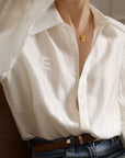 Chic Chiffon White Shirt For Women