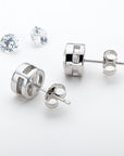 0.5 / 1 Carat Moissanite Stud Earrings MEN