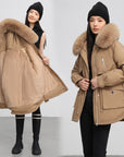 Cross-border Fleece-lined Thickened Fit Slimming Cotton Coat women