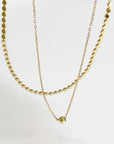 18k gold Frigid Wind Simple  Chic Net Red Neck Chain