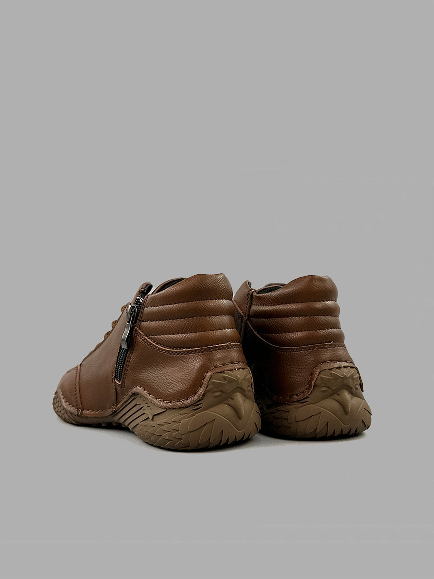 Men Genuine Leather Martin Boots – Two-Layer Cowhide Lace-Up British Style Work Boots with Rubber Sole