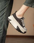 Women's White Summer Shoes - Breathable Casual Sneakers - Lightweight Walking Shoes for Women