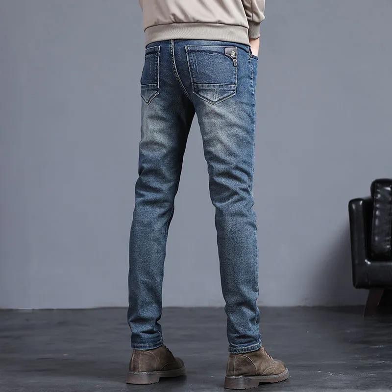 Men&#39;s Jeans Slim Straight Stretch