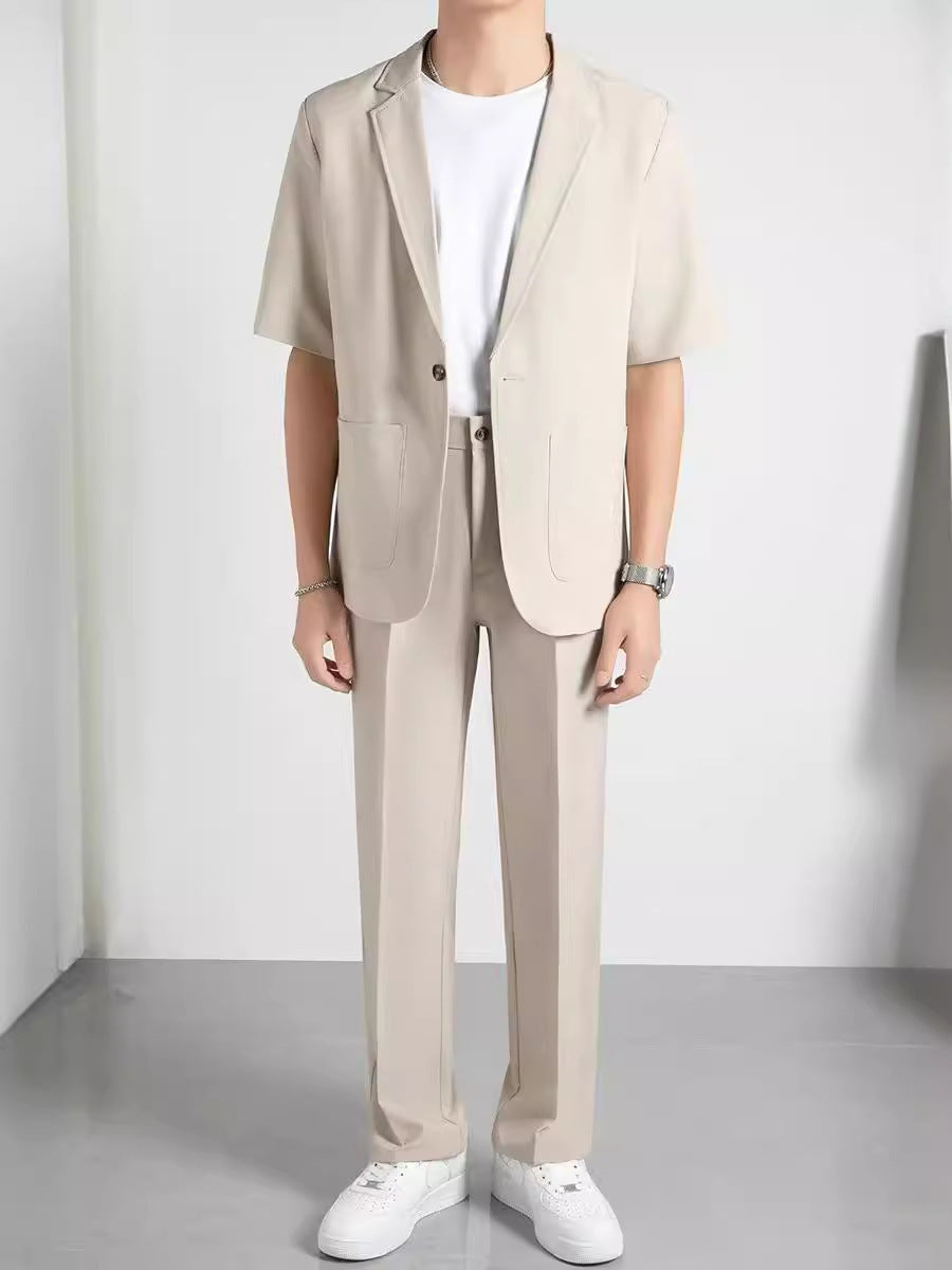 Half Sleeve Small  Suit COAT+PANTS