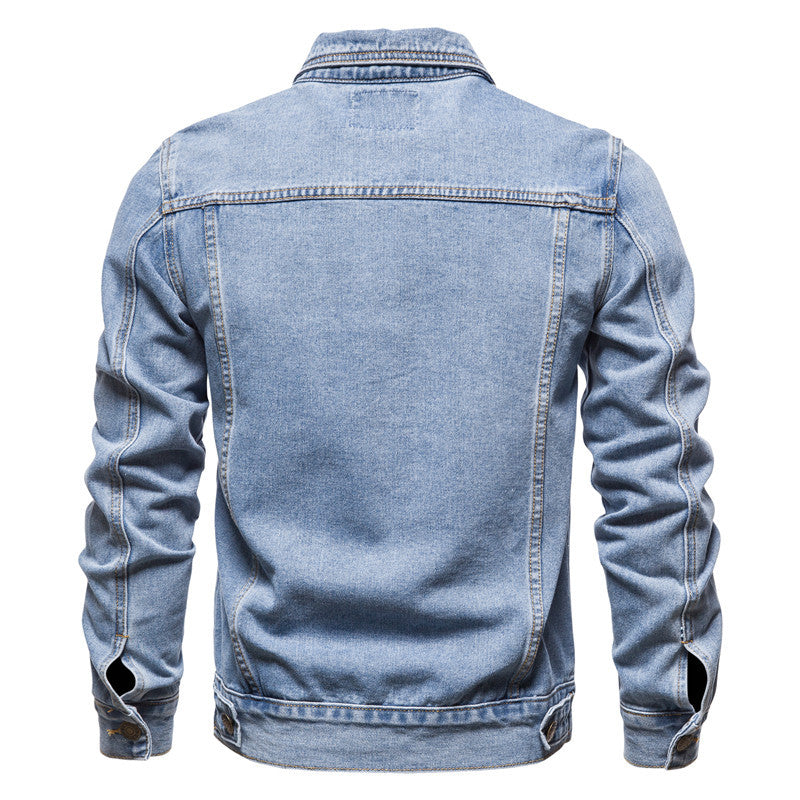 Men&#39;s Denim Jacket Cotton Casual Slim Jacket Men