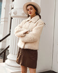 New Solid Color Plush Jacket Women's Simple Fashion Fur Jacket Women