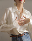 Chic Chiffon White Shirt For Women