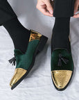 British Korean Version Of The Trend Pointed Gold Small Leather Shoes Men