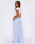 Fashion Casual Striped Trousers Summer Wide Leg Pants Men