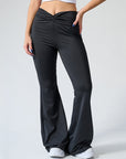 Women’s Abdominal-Shaping Bell-Bottom Pants – High-Waist Slimming Street Style Trousers