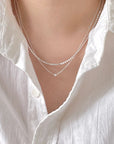 18k gold Frigid Wind Simple  Chic Net Red Neck Chain