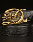 BeltCrocodile Buckle Men Belt Real Cowhide Automatic Buckle Casual