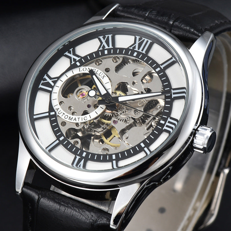 Men&#39;s Mechanical Watch Roman Scale Waterproof