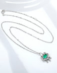 Natural Emerald Necklace Women's