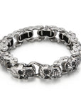 Titanium Steel  Skull Bracelet men