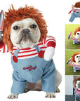 Halloween Pet Costume Pet Dog Funny Clothes Adjustable Dog Cosplay Costume Scary Costume Party Gatherings