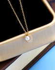 Moon Natural Pearl Necklace (3 to 7 Days shipping)