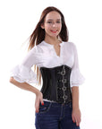 Belt Buckle Corset Red Shapewear For Women