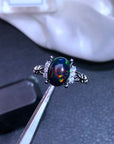 925 Silver  Natural Opal Ring women