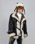 UNISEX Retro Lamb Fur Coat – Cozy Warmth with Vintage Street Edge