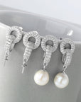 Women's Retro Fashion Sterling Silver Pearl Earrings