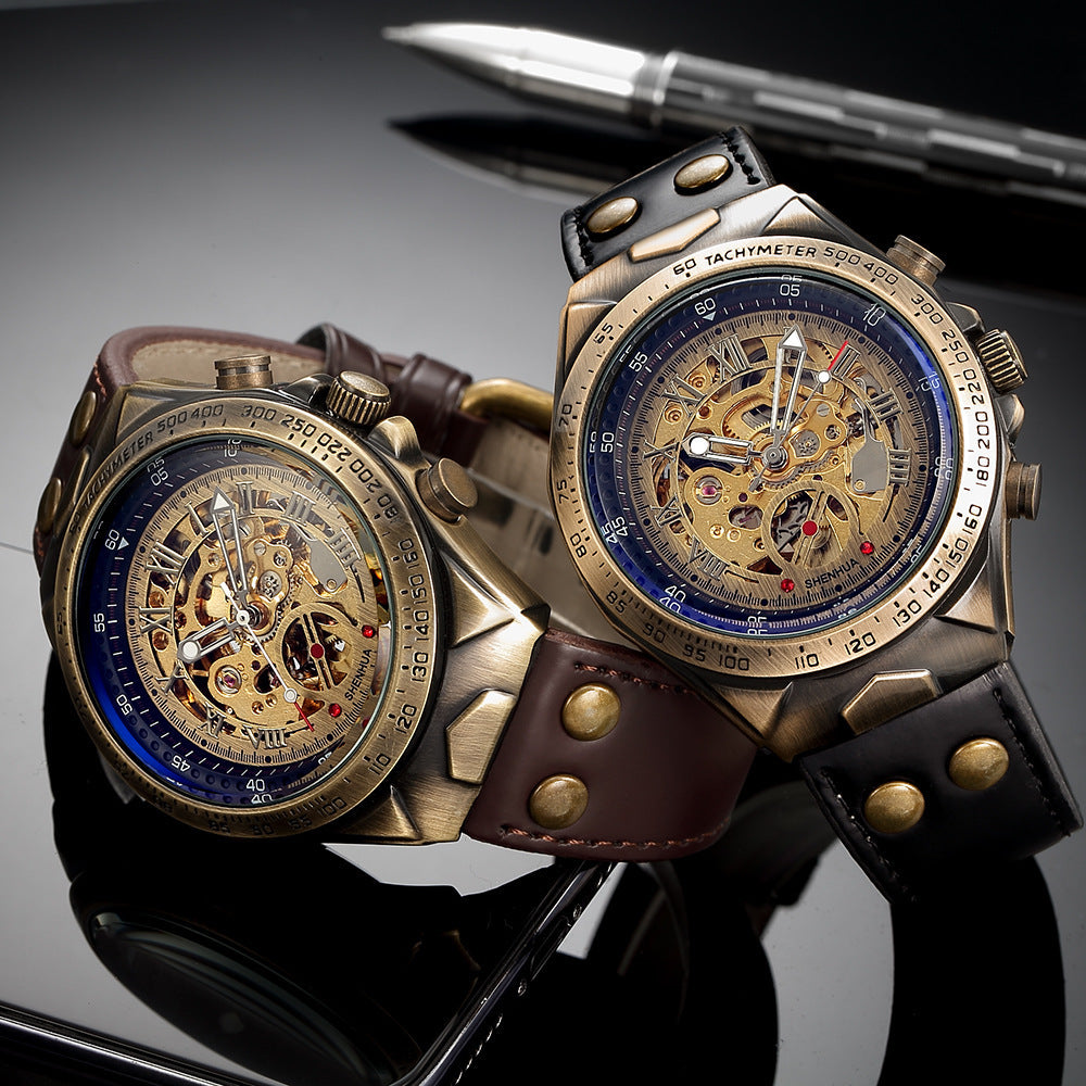 Men&#39;s Fashion Hollowed-out Automatic Mechanical Watch