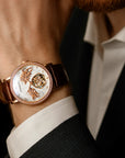 Men’s Diamond-Embedded Mechanical Watch – Waterproof Classic with Transparent Back