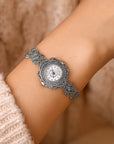 ✨ Mystic Moonlight: Thai Silver Cuff Watch