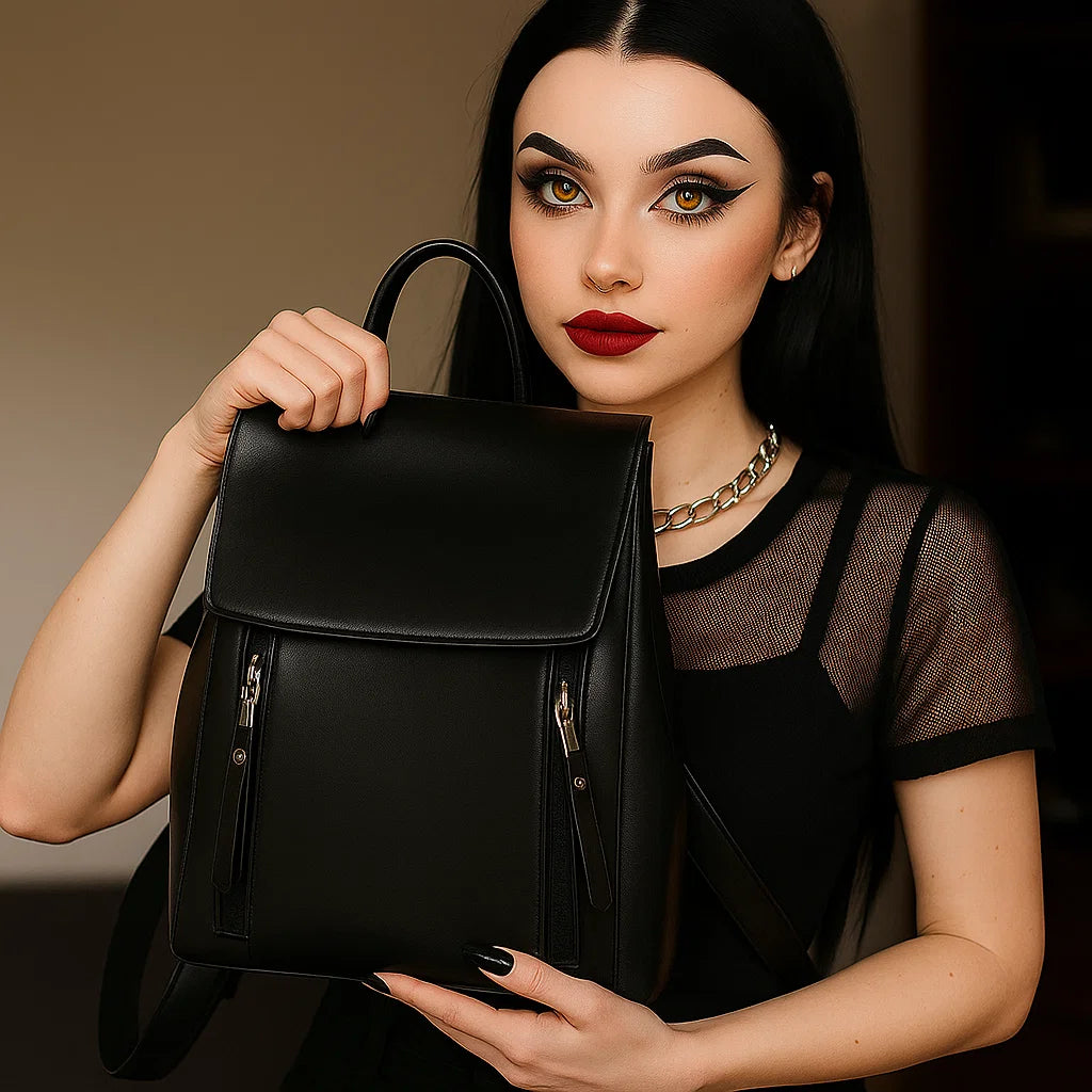 👜 Premium Leather Backpack for Women – Genuine Double-Layer Cowhide |