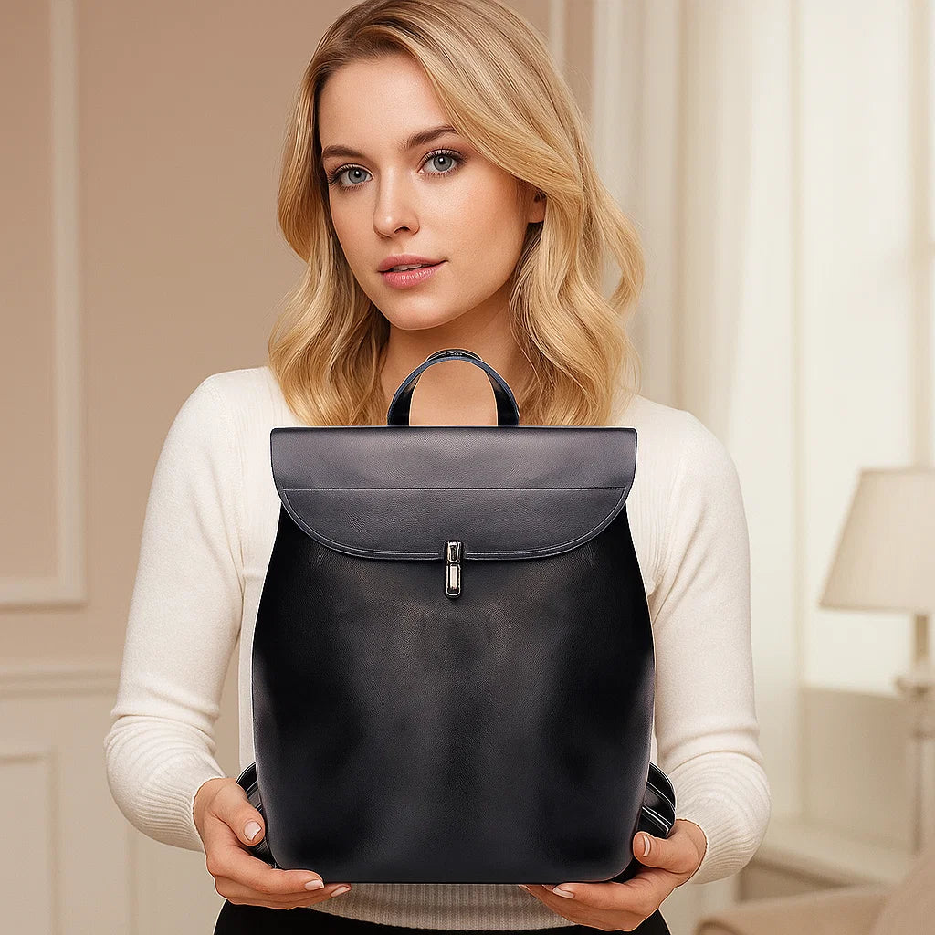 👜 Premium Leather Women&#39;s Backpack – Timeless &amp; Spacious